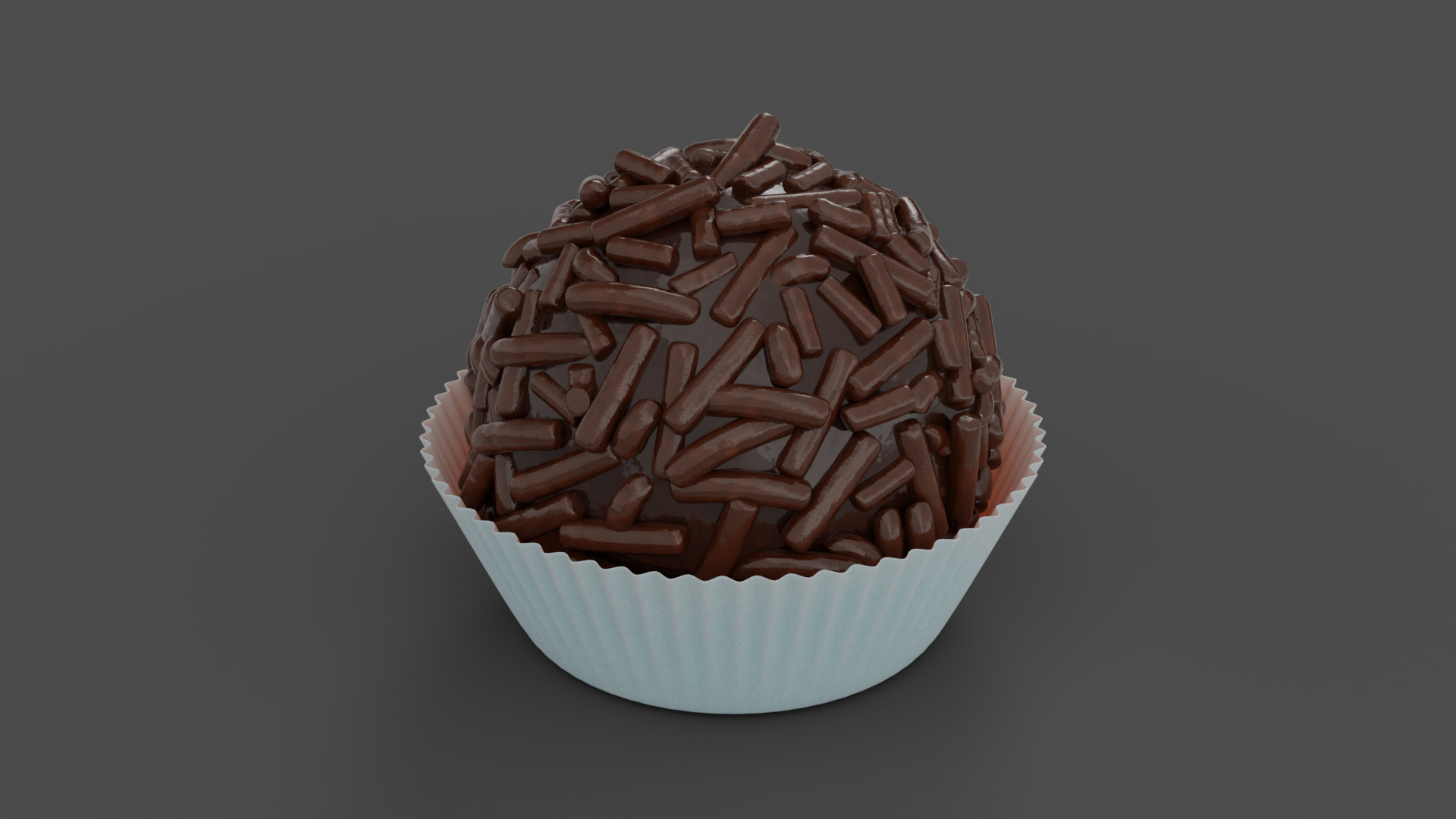Brazilian Brigadeiro Chocolate Truffle 3D model_10