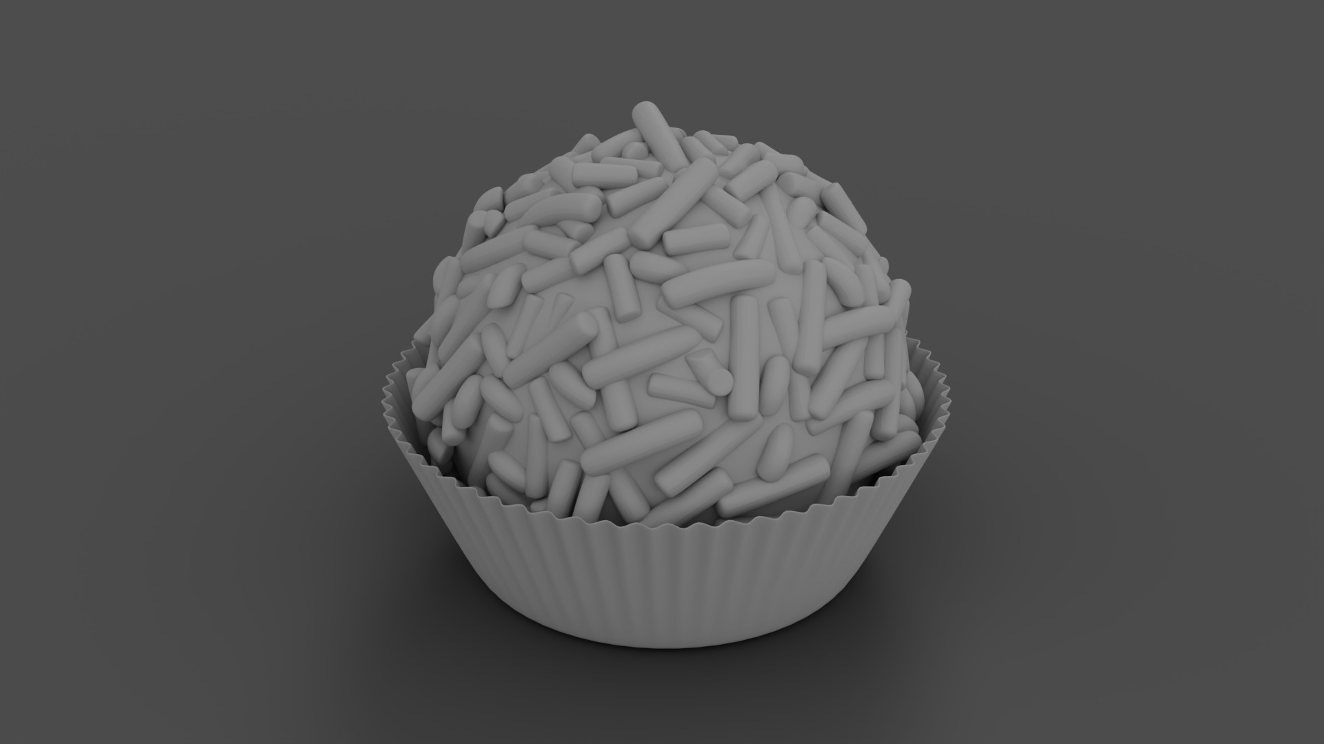 Brazilian Brigadeiro Chocolate Truffle 3D model_17