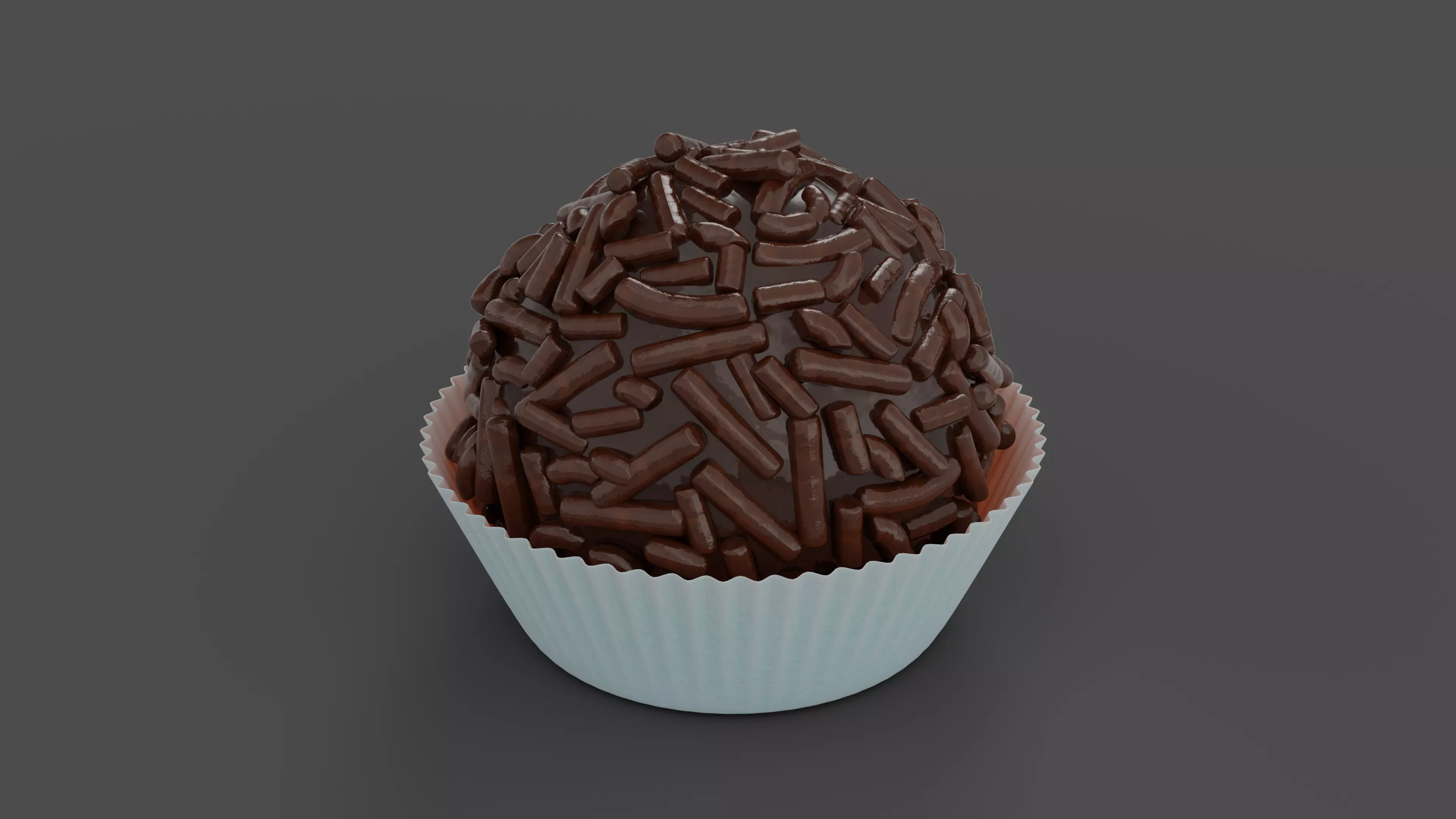 Brazilian Brigadeiro Chocolate Truffle 3D model_0