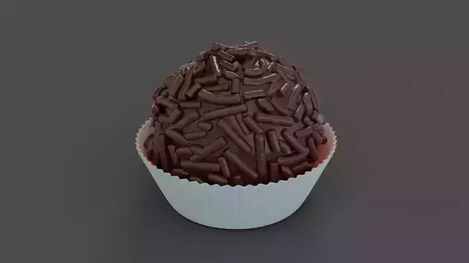 Brazilian Brigadeiro Chocolate Truffle 3D model