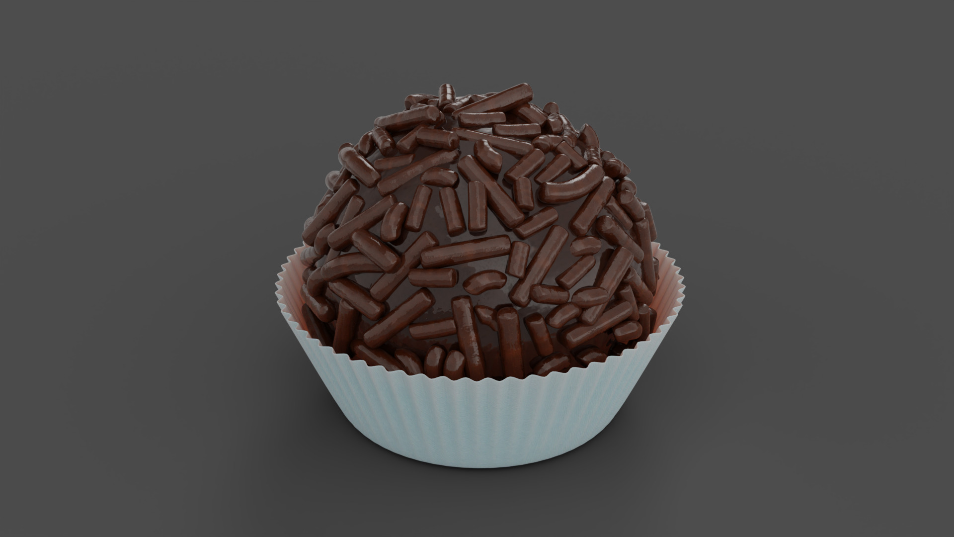 Brazilian Brigadeiro Chocolate Truffle 3D model_11
