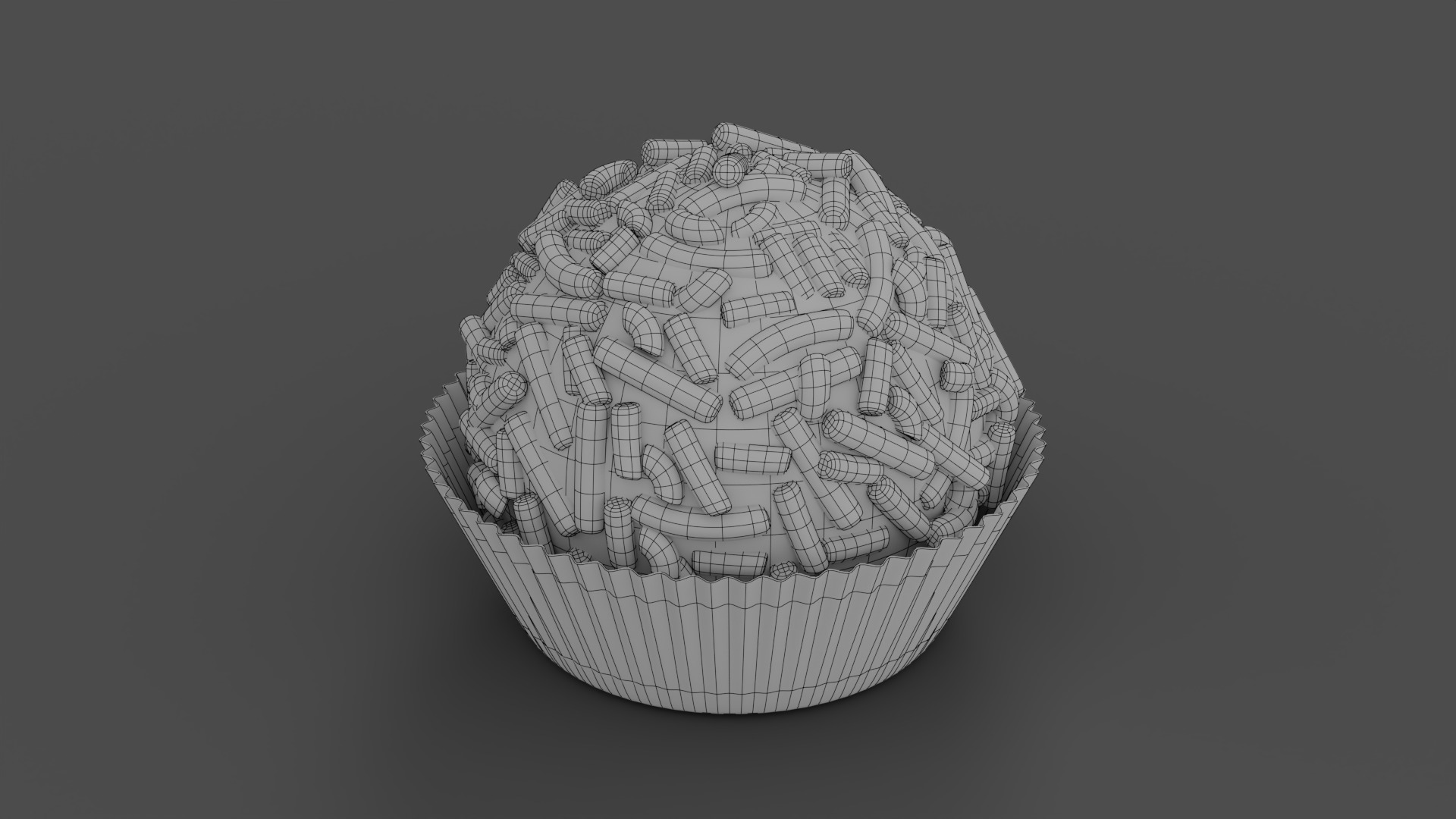 Brazilian Brigadeiro Chocolate Truffle 3D model_22