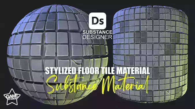 Stylized Floor Tiles Material 05 Texture