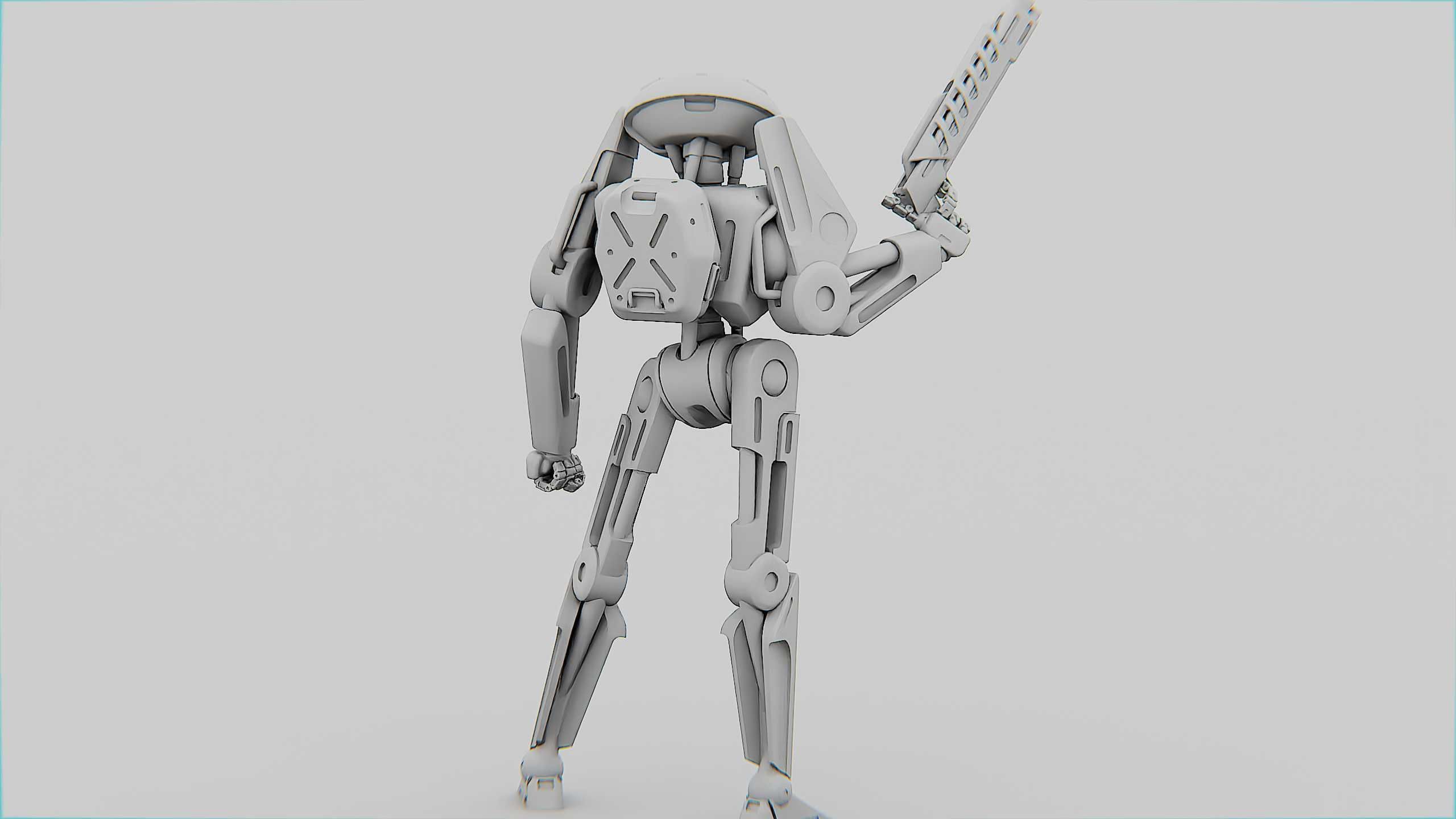 BATTLE DROID Z-100 Rigged for Unreal Engine - Unity - MIXAMO 3D model_36