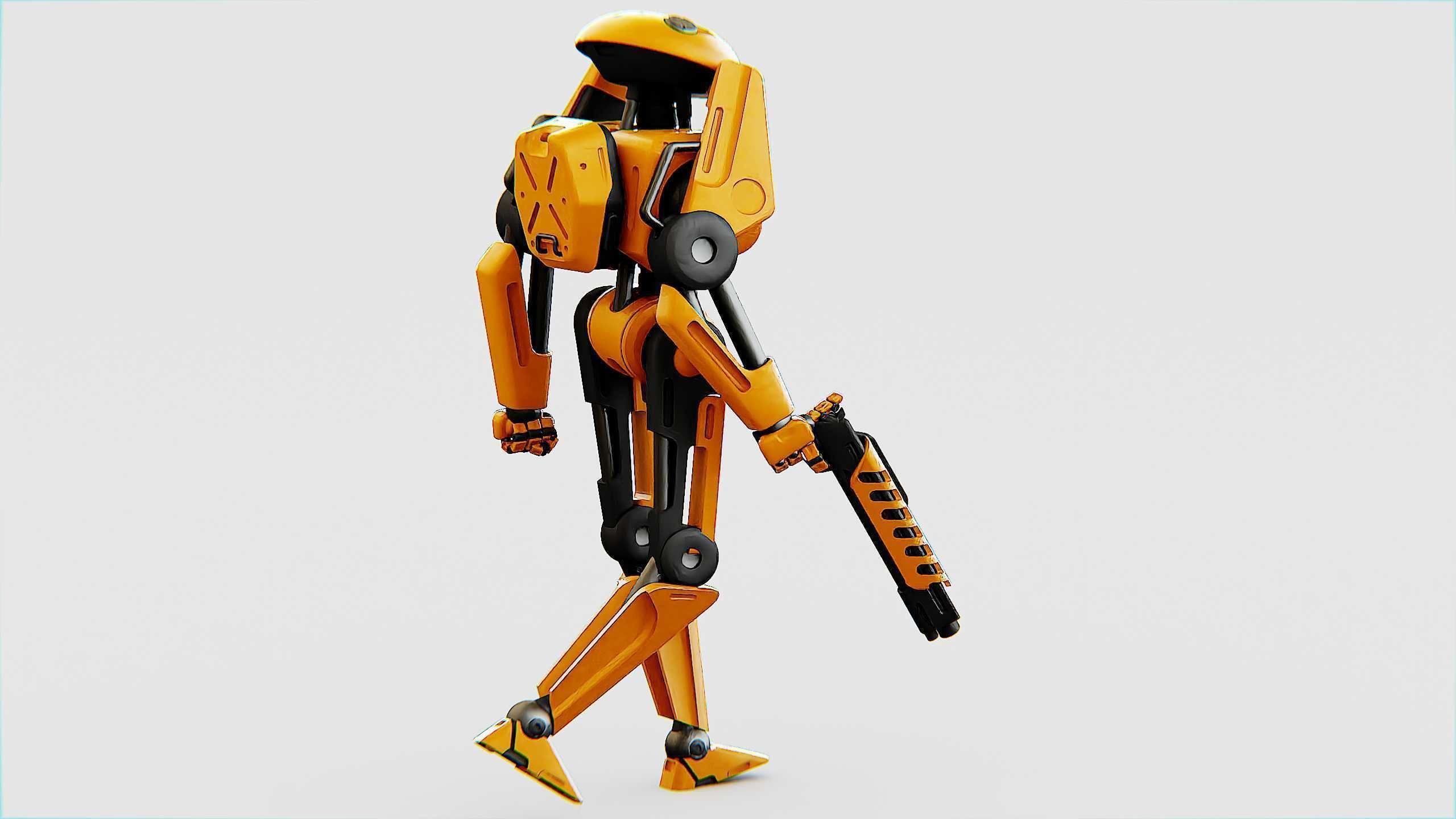 BATTLE DROID Z-100 Rigged for Unreal Engine - Unity - MIXAMO 3D model_29