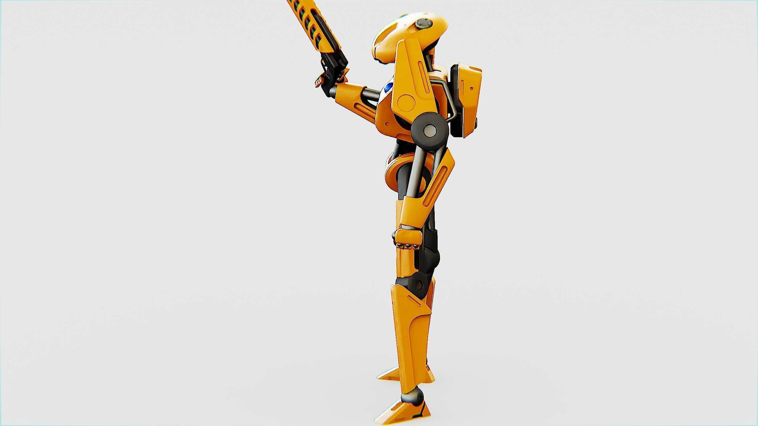 BATTLE DROID Z-100 Rigged for Unreal Engine - Unity - MIXAMO 3D model_5