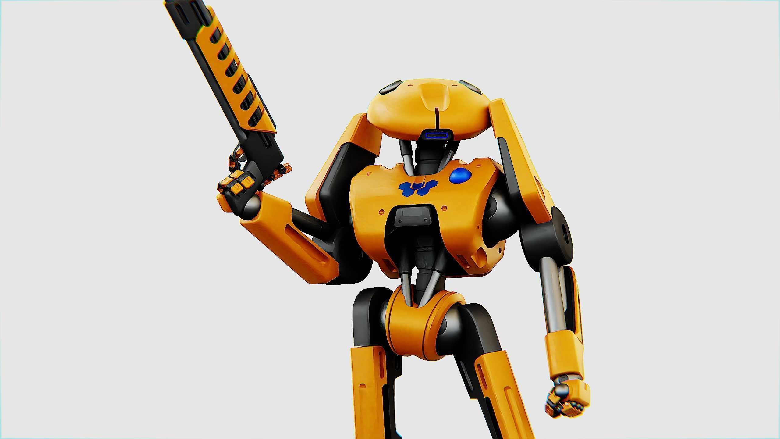 BATTLE DROID Z-100 Rigged for Unreal Engine - Unity - MIXAMO 3D model_20
