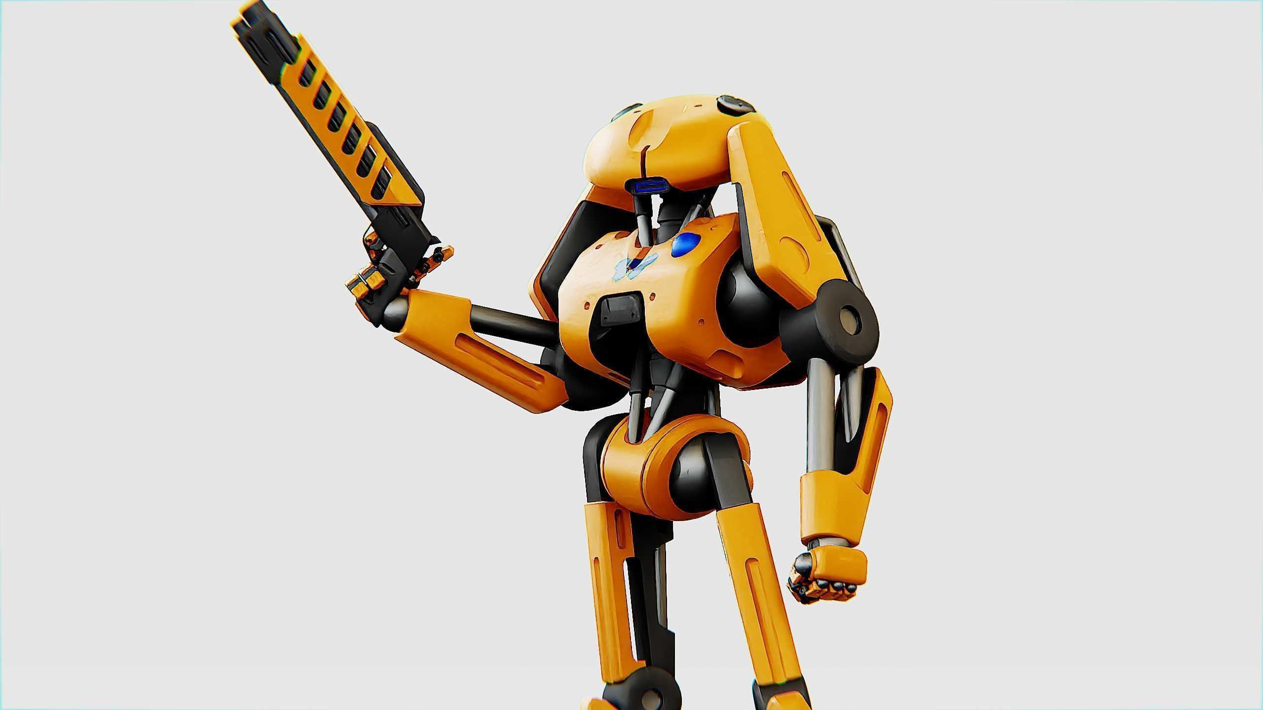 BATTLE DROID Z-100 Rigged for Unreal Engine - Unity - MIXAMO 3D model_2