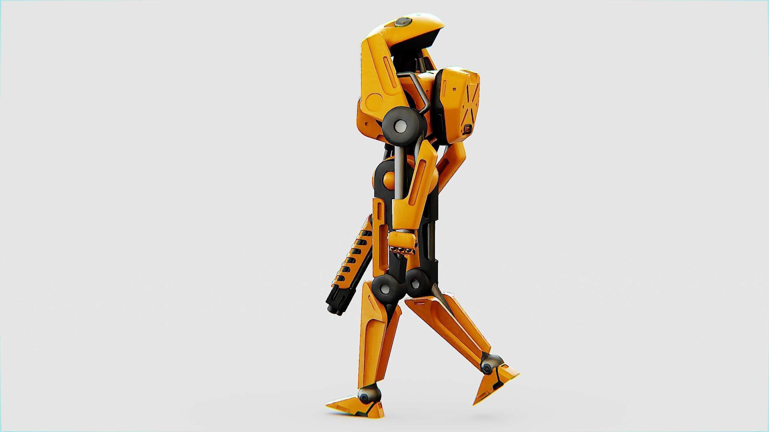 BATTLE DROID Z-100 Rigged for Unreal Engine - Unity - MIXAMO 3D model_26
