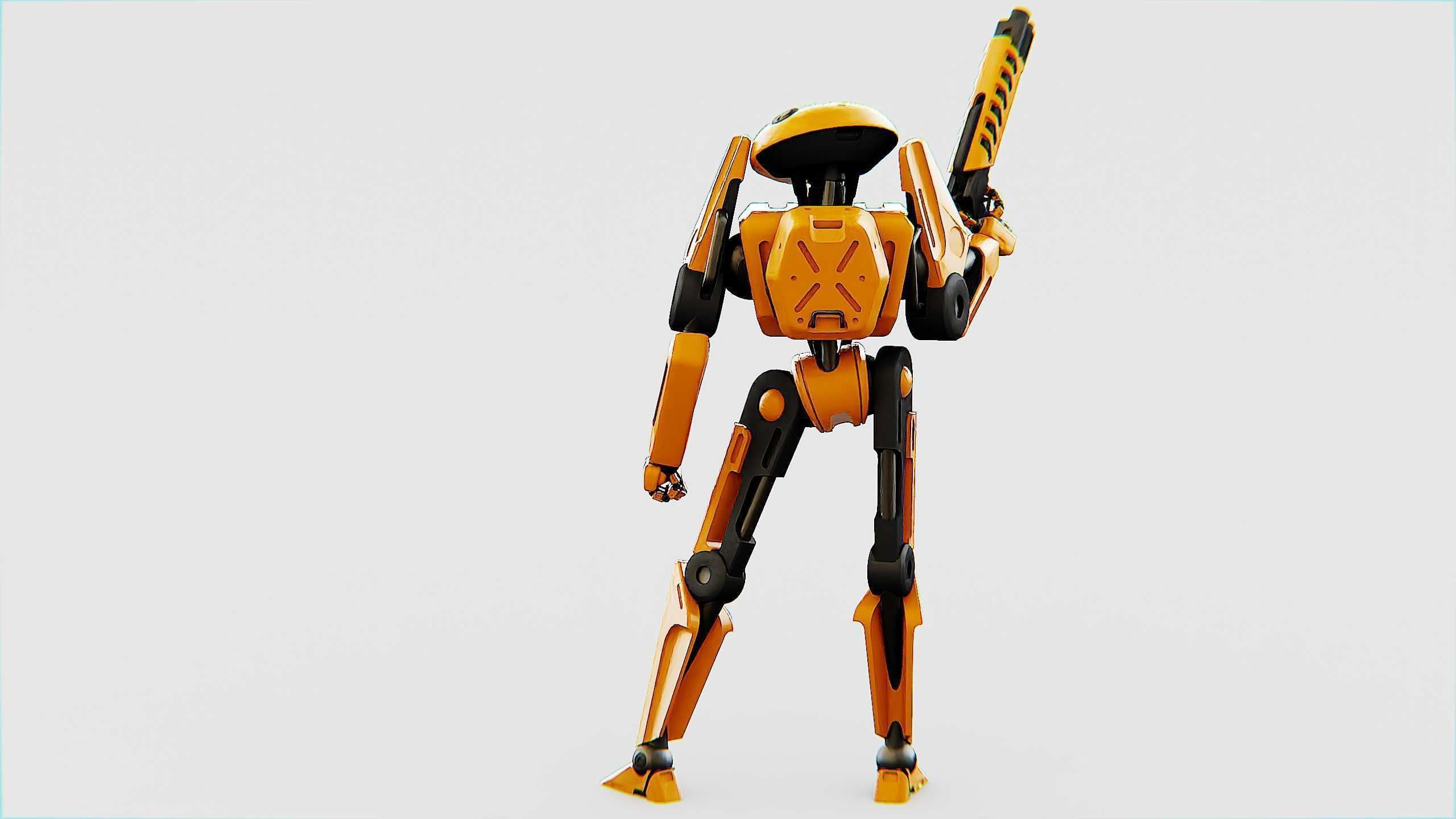 BATTLE DROID Z-100 Rigged for Unreal Engine - Unity - MIXAMO 3D model_8