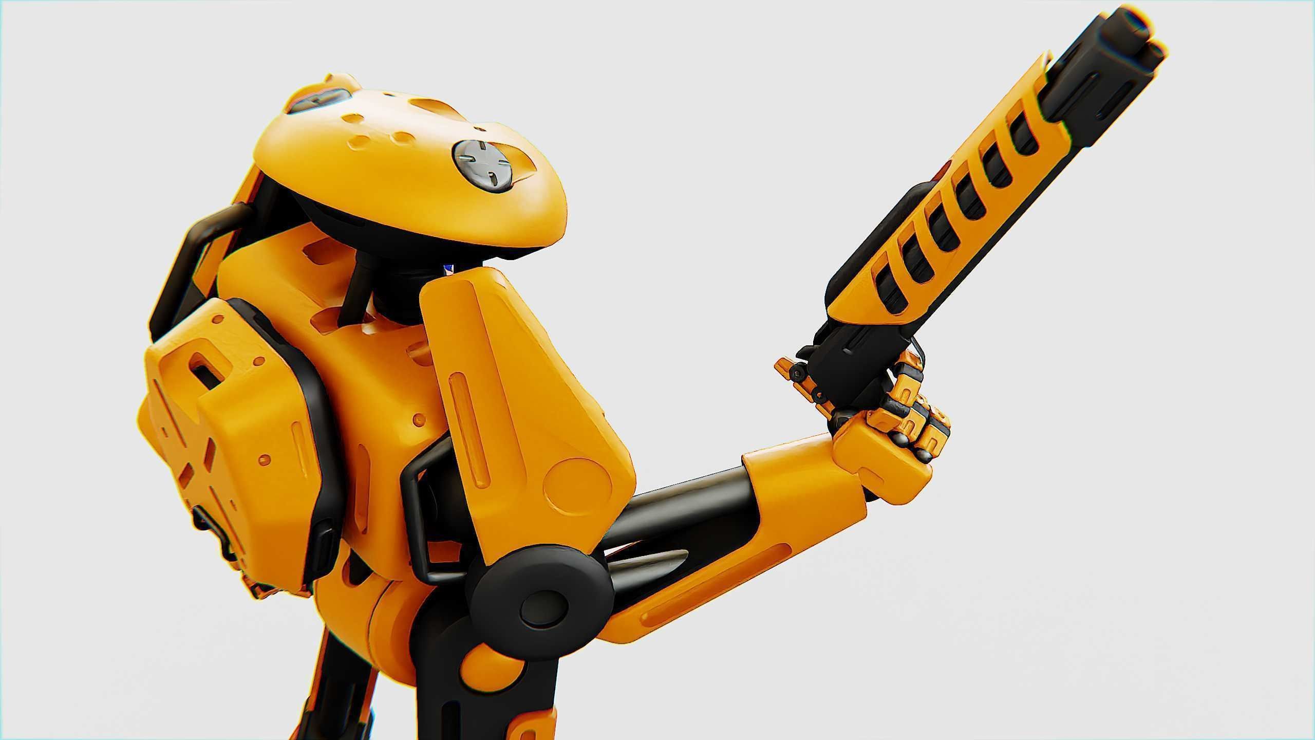 BATTLE DROID Z-100 Rigged for Unreal Engine - Unity - MIXAMO 3D model_19