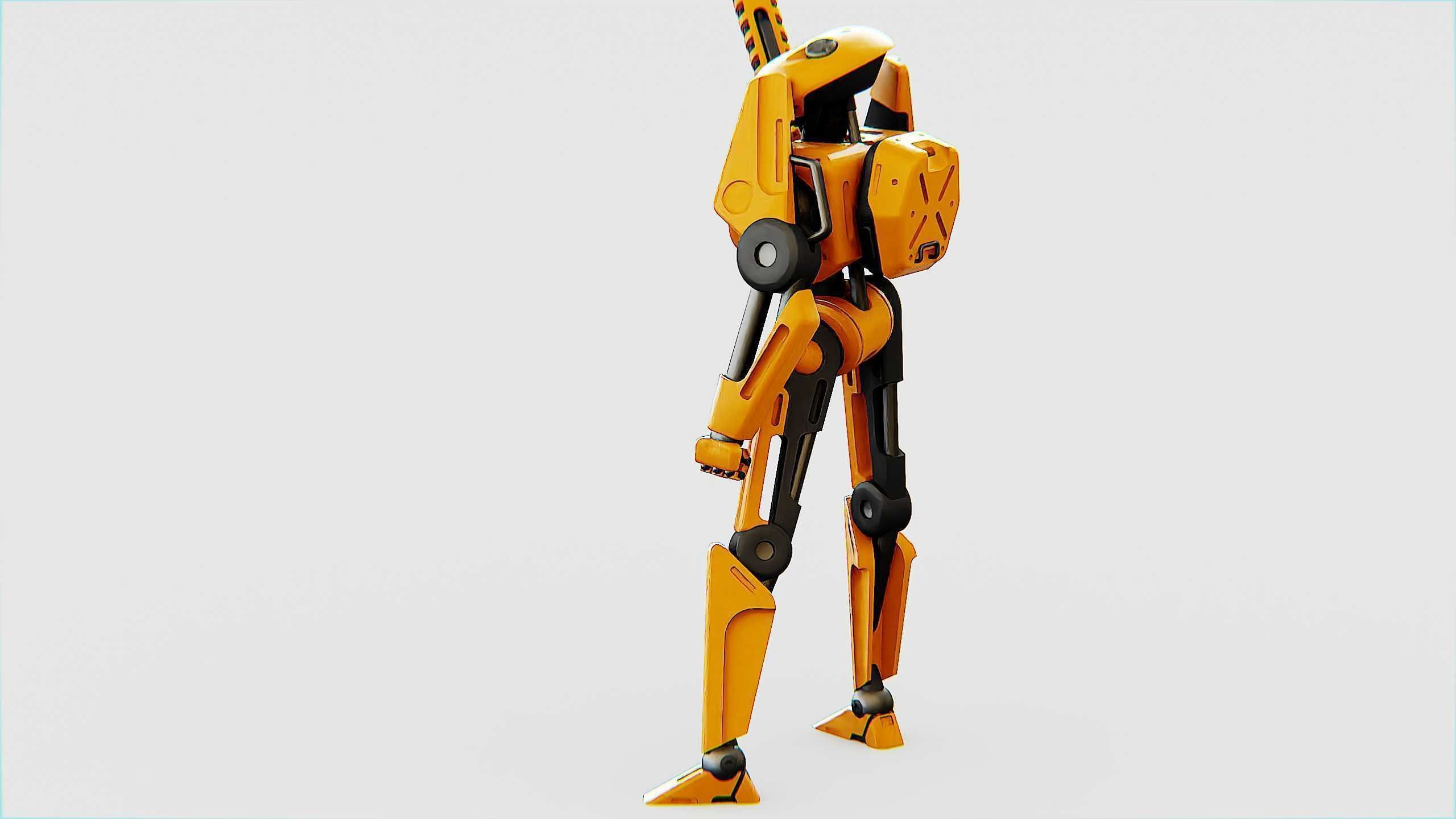 BATTLE DROID Z-100 Rigged for Unreal Engine - Unity - MIXAMO 3D model_6
