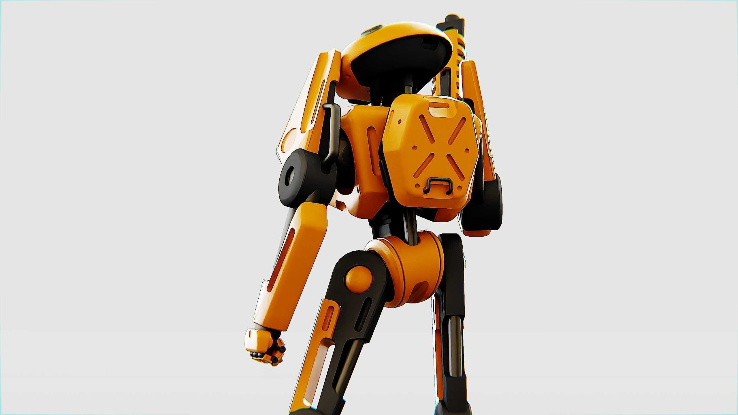 BATTLE DROID Z-100 Rigged for Unreal Engine - Unity - MIXAMO 3D model_21