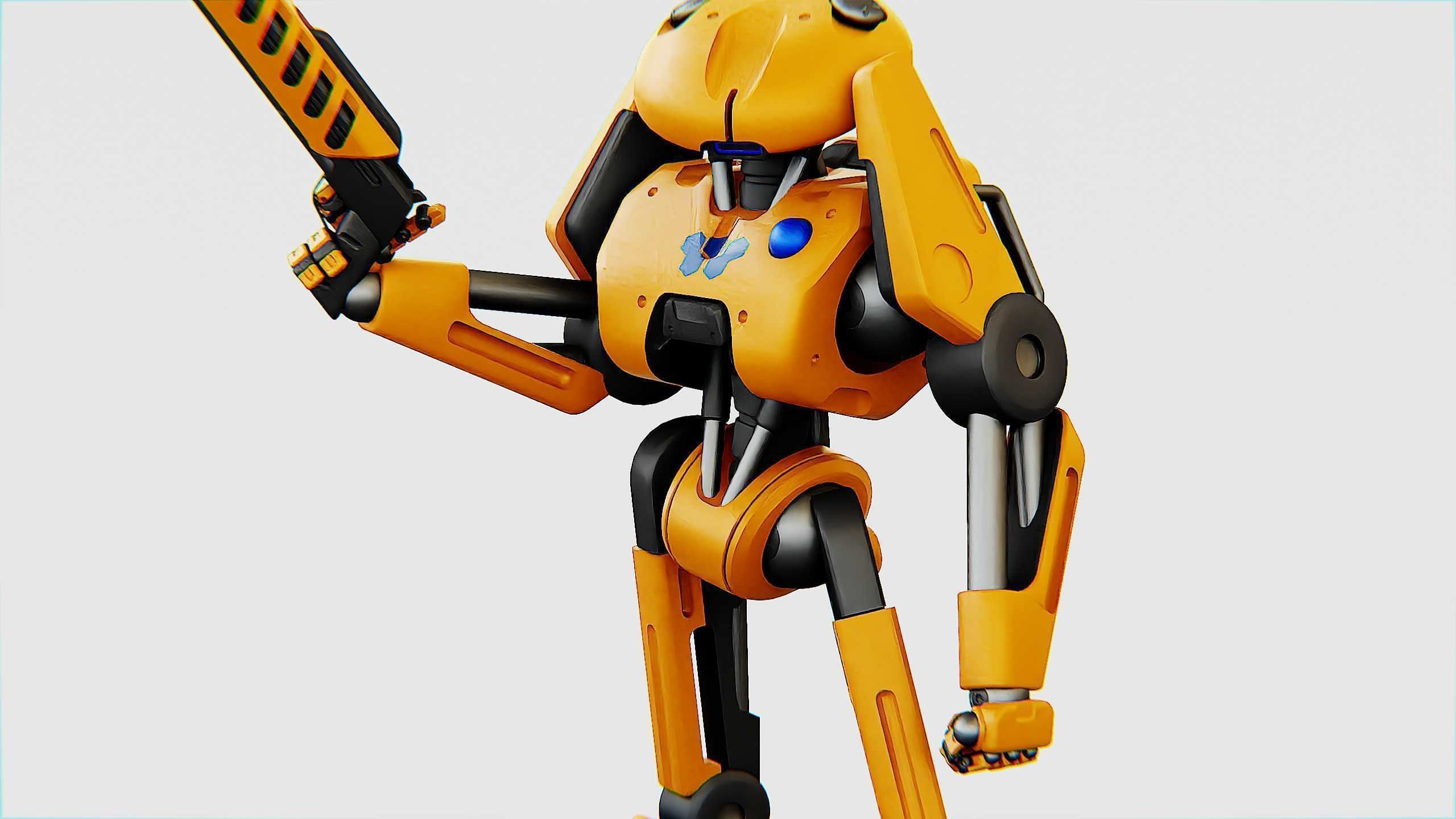 BATTLE DROID Z-100 Rigged for Unreal Engine - Unity - MIXAMO 3D model_15