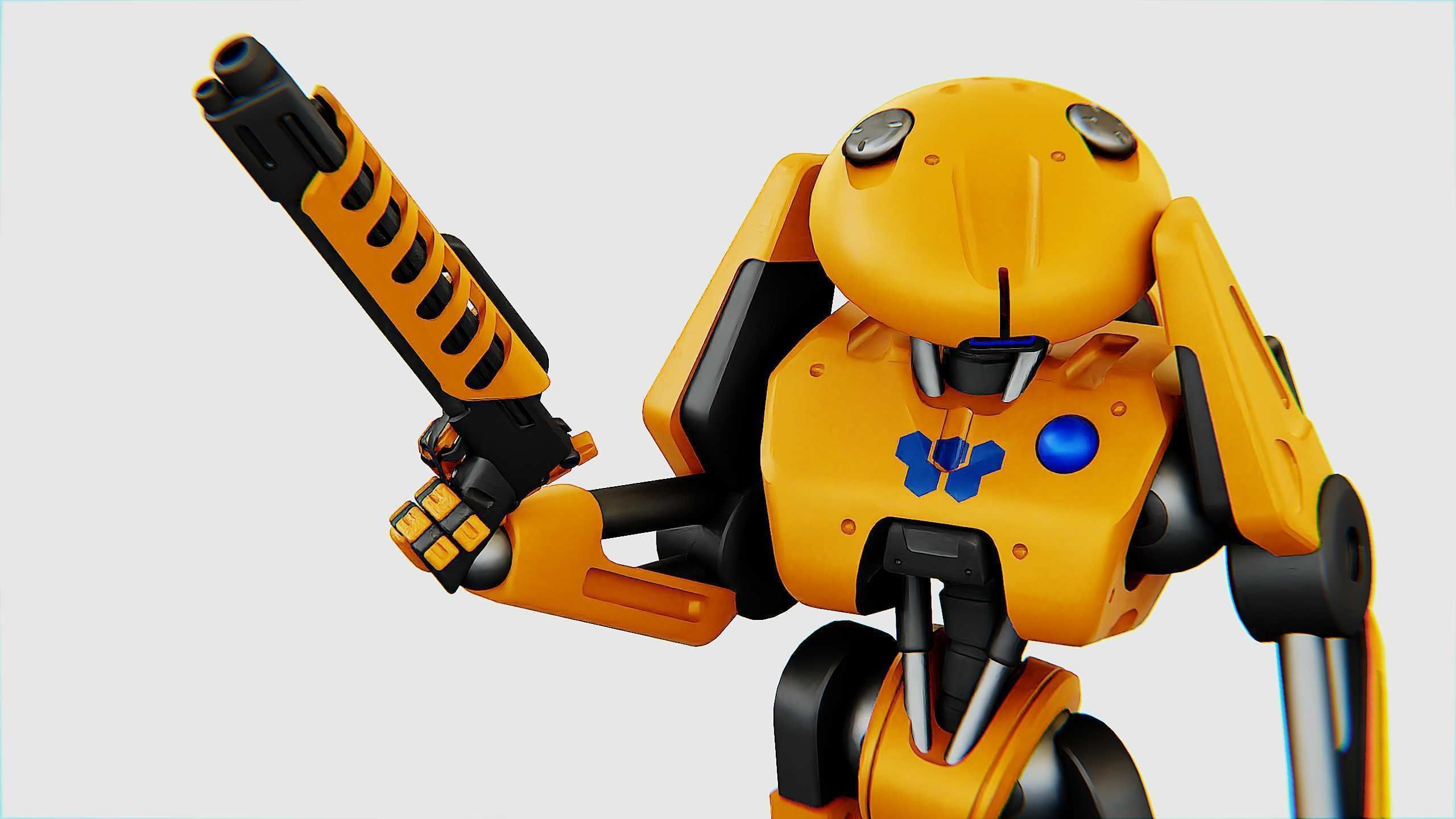 BATTLE DROID Z-100 Rigged for Unreal Engine - Unity - MIXAMO 3D model_18