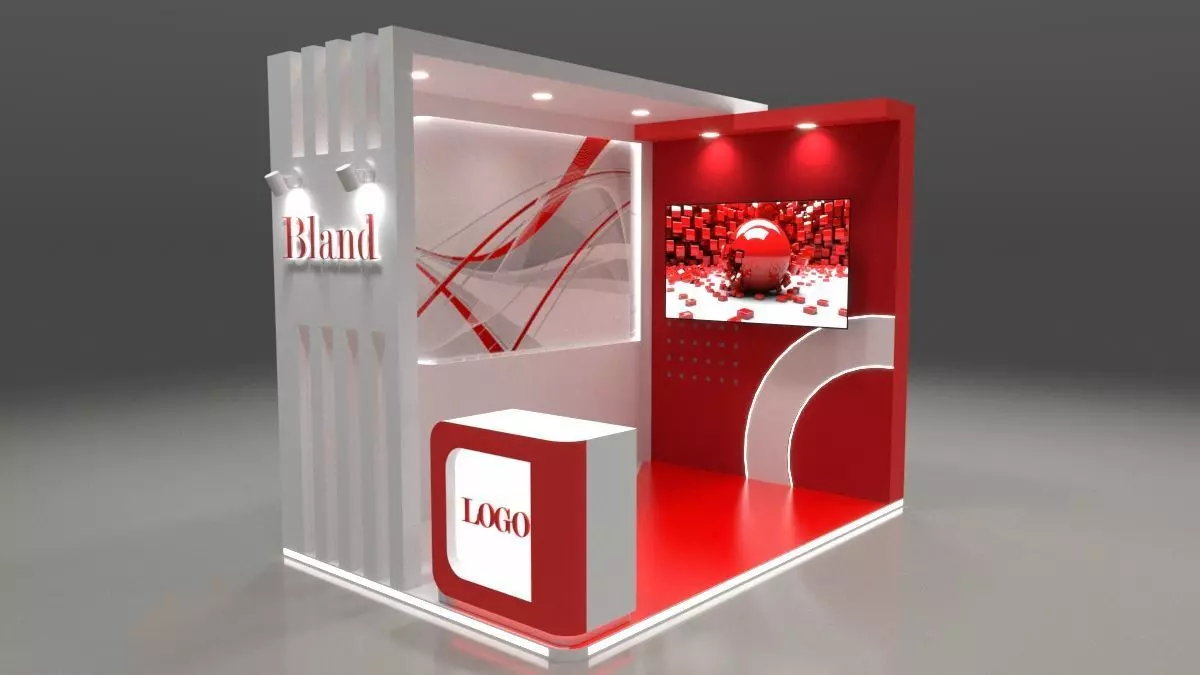Exhibition Design 2x3 sqm 3D model_0