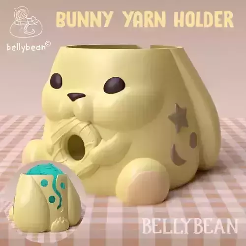 Popo The Bunny Yarn Bowl Holder for Knitting Crochet