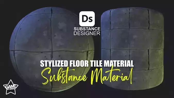 Stylized Floor Tiles Material 07 Texture