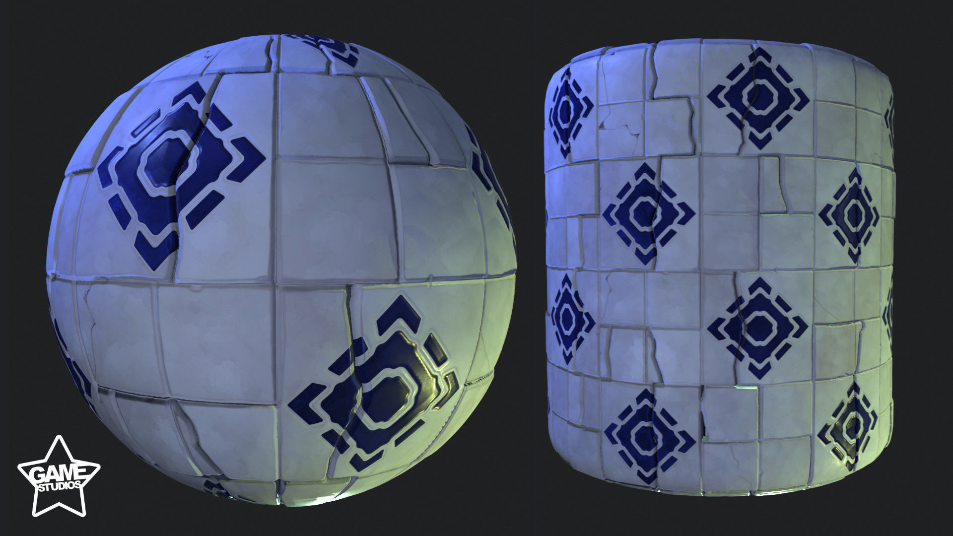 Stylized Floor Tiles Material 10 Texture_2