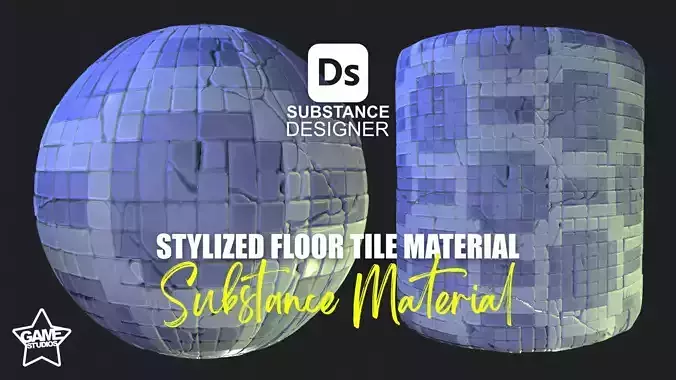 Stylized Floor Tiles Material 11 Texture