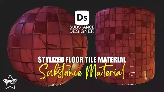 Stylized Floor Tiles Material 12 Texture