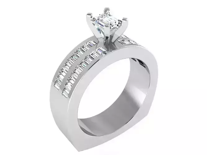 Emerald Euro Shank Ring 2770