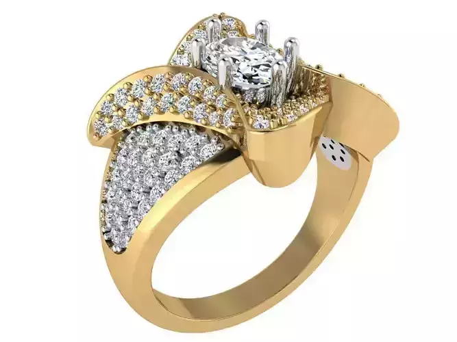 Oval French Pave Ring 2772