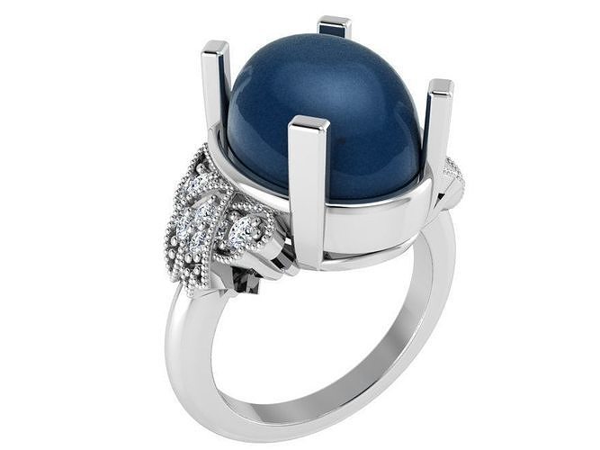 Oval Cabochon Ring 2773 3D print model