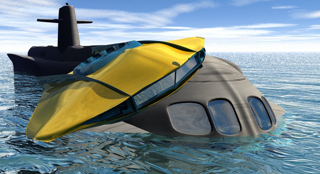 Seaview submarine and aerosub Free 3D model_1