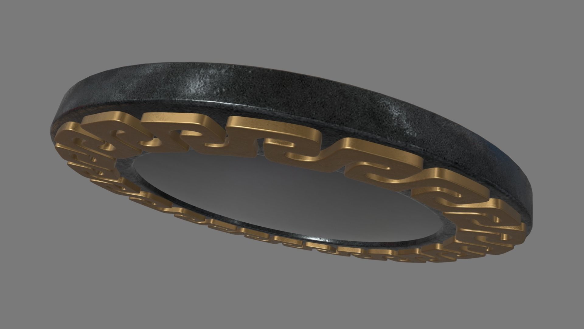 Greek Mirror Low-poly 3D model_4
