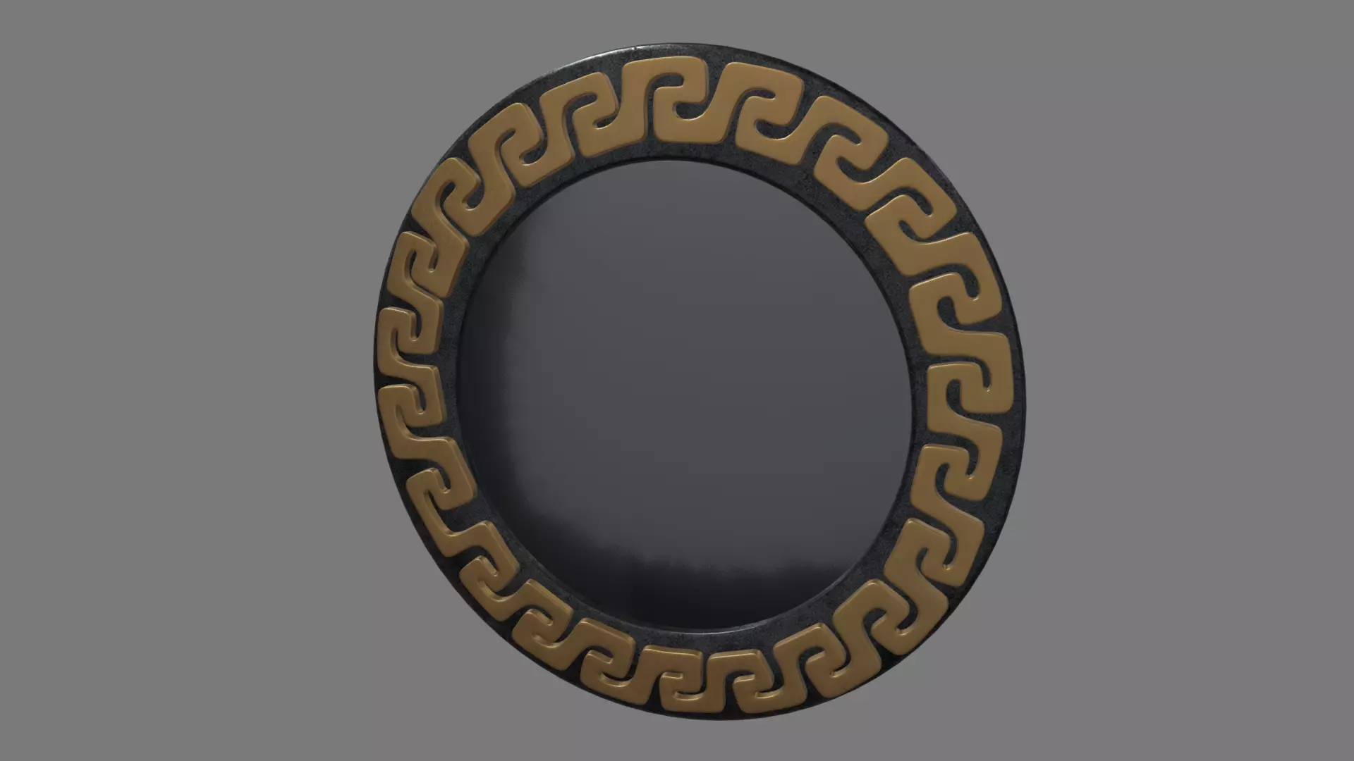 Greek Mirror Low-poly 3D model_0