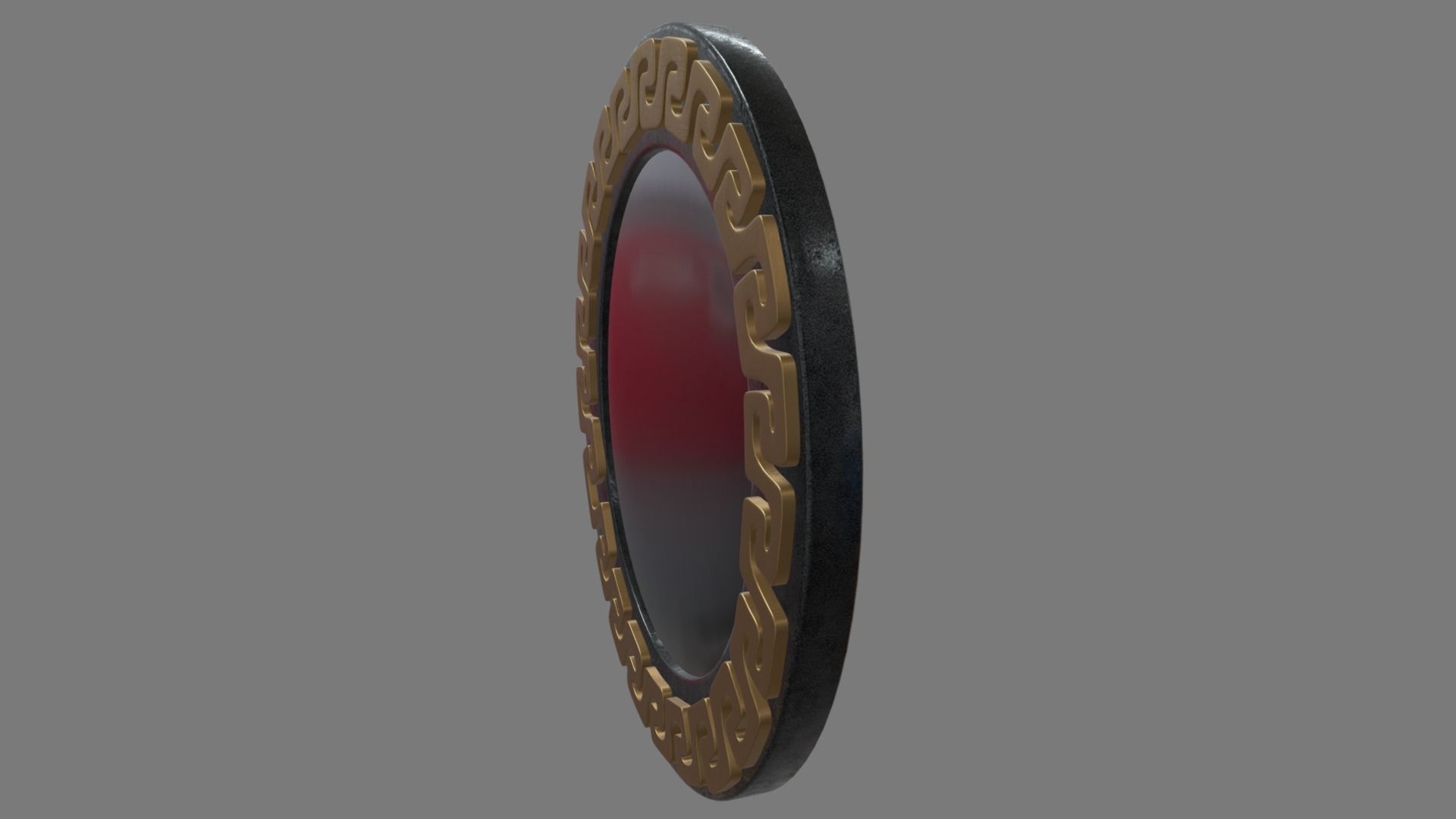 Greek Mirror Low-poly 3D model_1