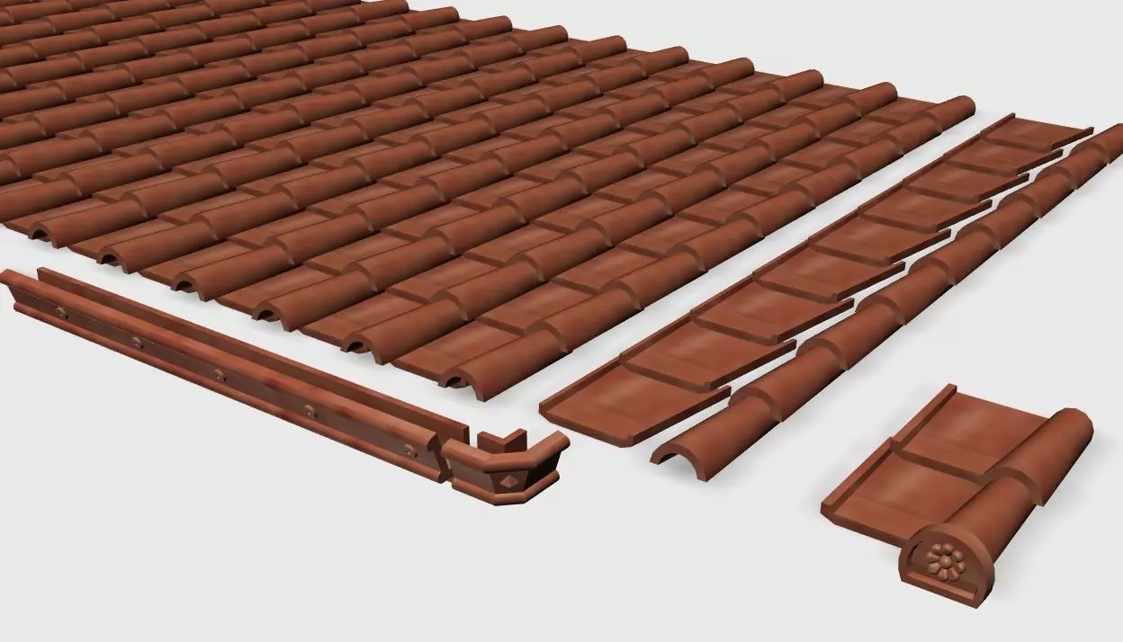 ROOF TEXTURE HO SCALE ENLARGEABLE MODULAR 3D print model_0