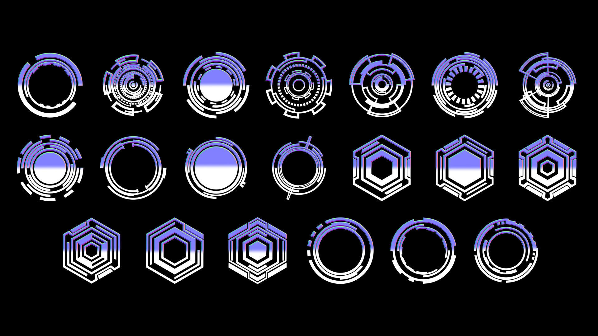 100 Sci-fi Hologram Normal Map and Alpha Texture_1