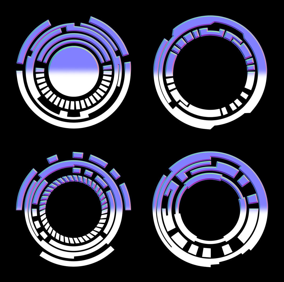100 Sci-fi Hologram Normal Map and Alpha Texture_19