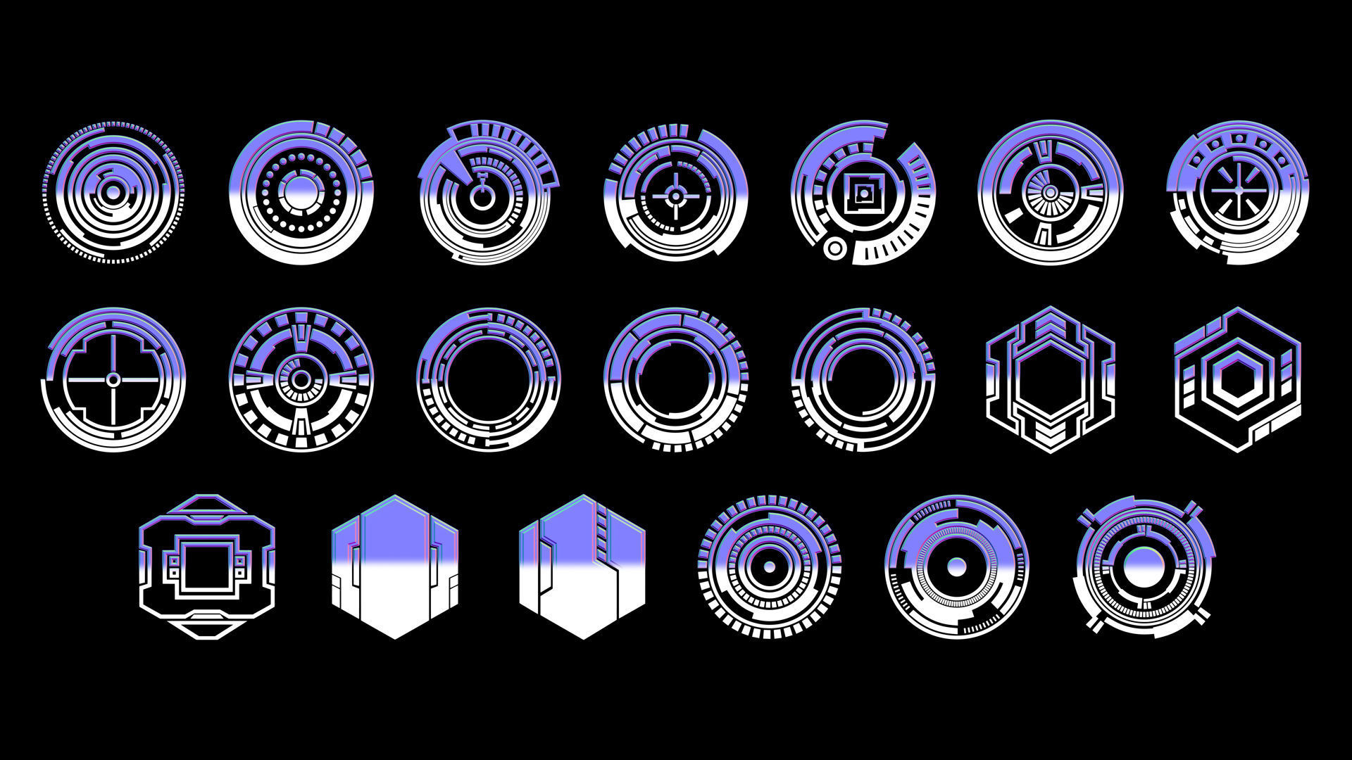 100 Sci-fi Hologram Normal Map and Alpha Texture_4
