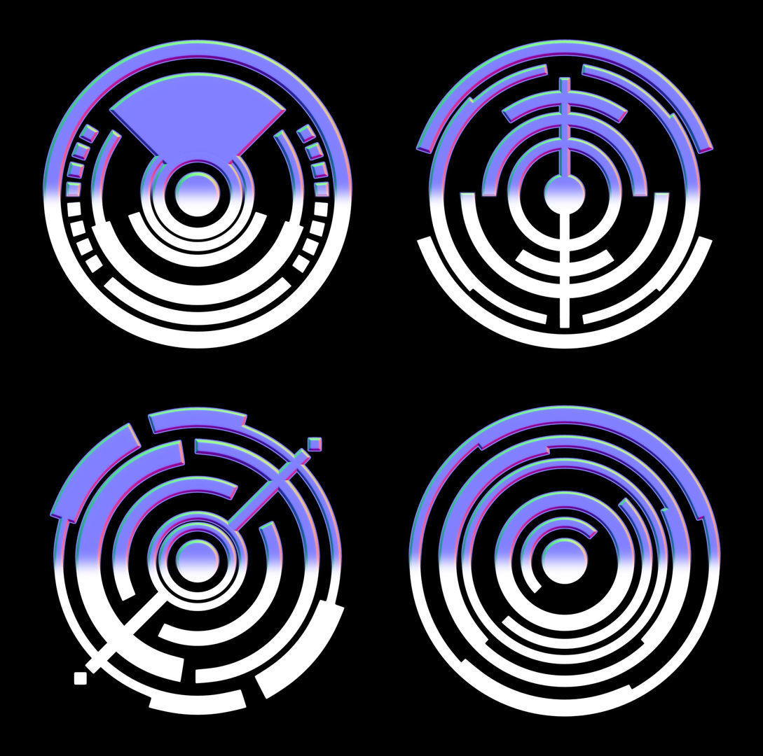 100 Sci-fi Hologram Normal Map and Alpha Texture_9