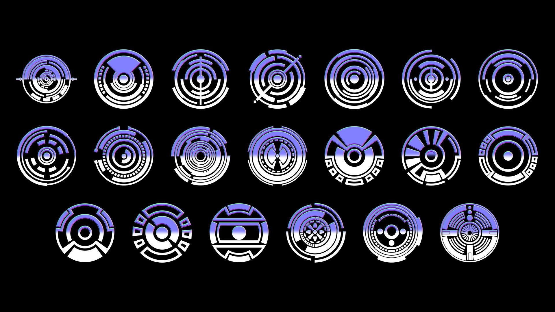 100 Sci-fi Hologram Normal Map and Alpha Texture_5