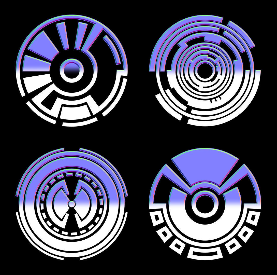 100 Sci-fi Hologram Normal Map and Alpha Texture_22