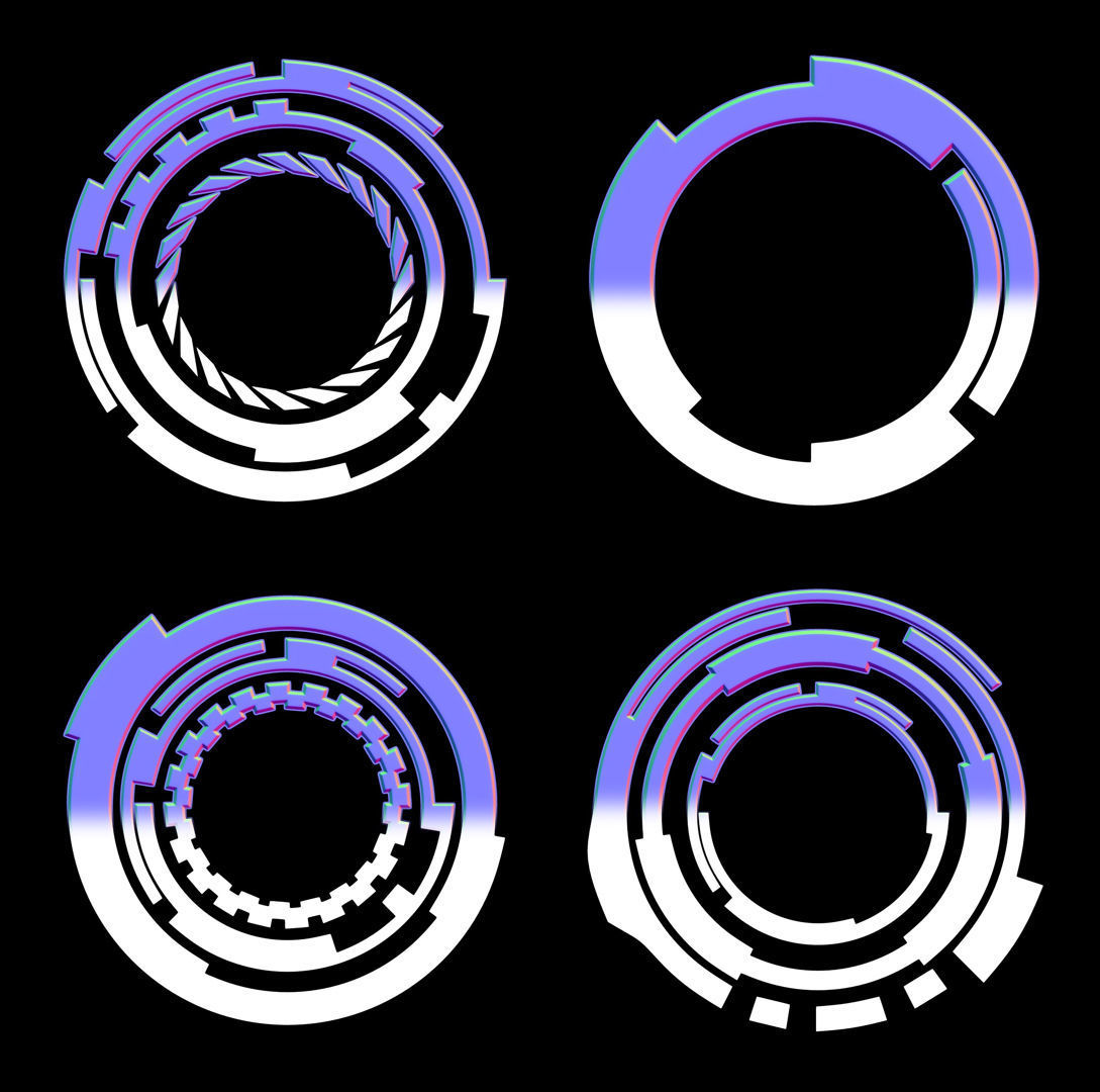 100 Sci-fi Hologram Normal Map and Alpha Texture_20