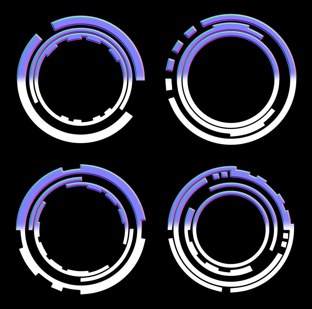 100 Sci-fi Hologram Normal Map and Alpha Texture_29