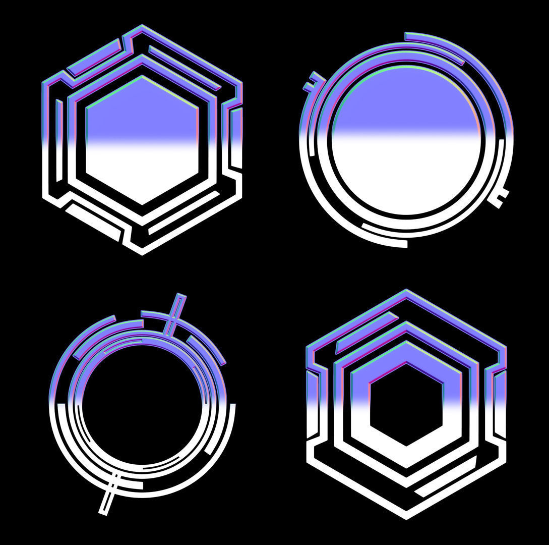 100 Sci-fi Hologram Normal Map and Alpha Texture_12