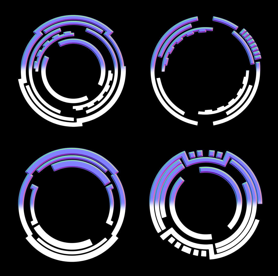 100 Sci-fi Hologram Normal Map and Alpha Texture_17