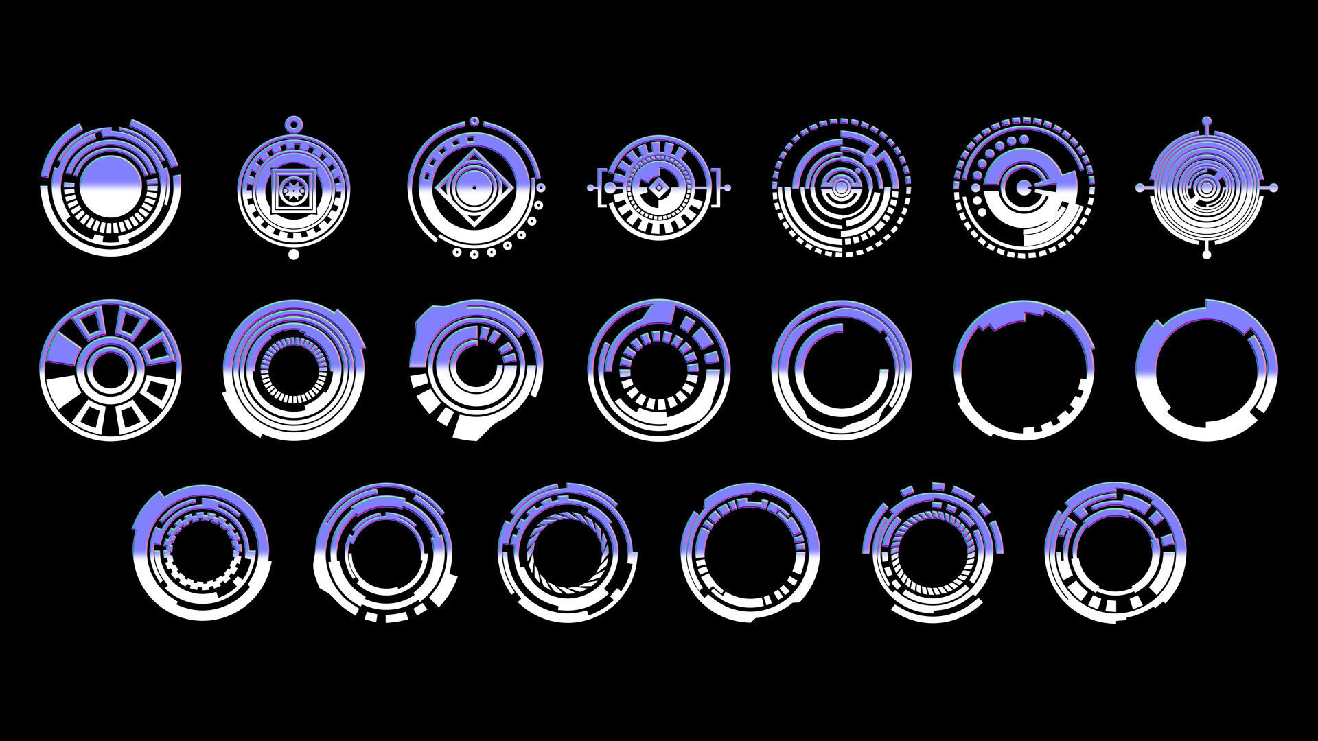 100 Sci-fi Hologram Normal Map and Alpha Texture_3