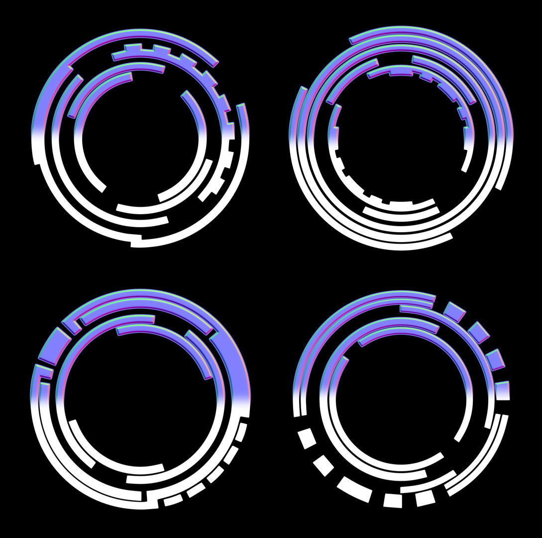 100 Sci-fi Hologram Normal Map and Alpha Texture_24