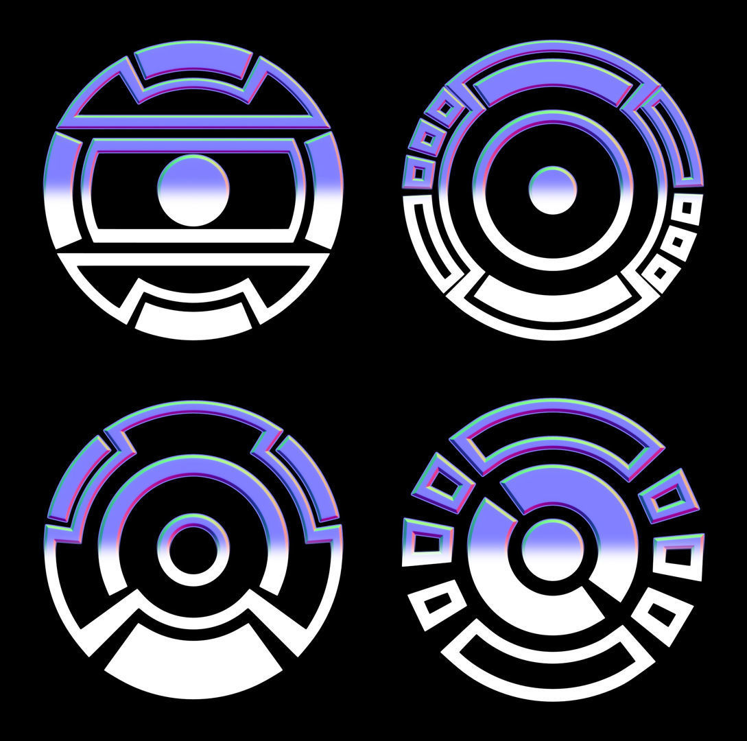 100 Sci-fi Hologram Normal Map and Alpha Texture_27