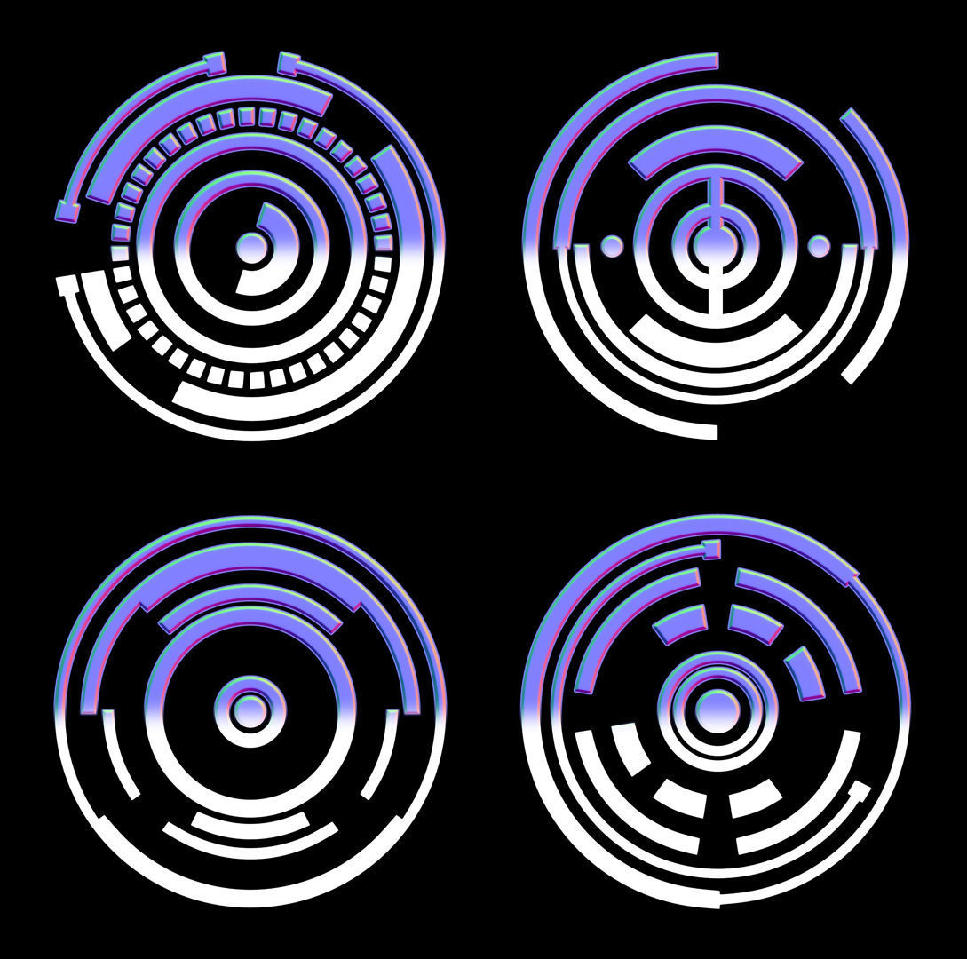 100 Sci-fi Hologram Normal Map and Alpha Texture_21