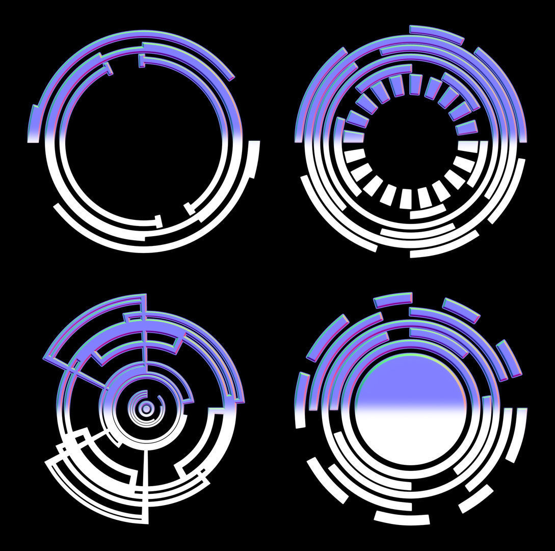 100 Sci-fi Hologram Normal Map and Alpha Texture_13