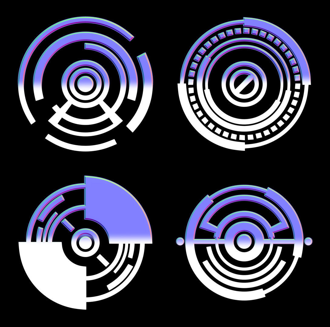 100 Sci-fi Hologram Normal Map and Alpha Texture_6