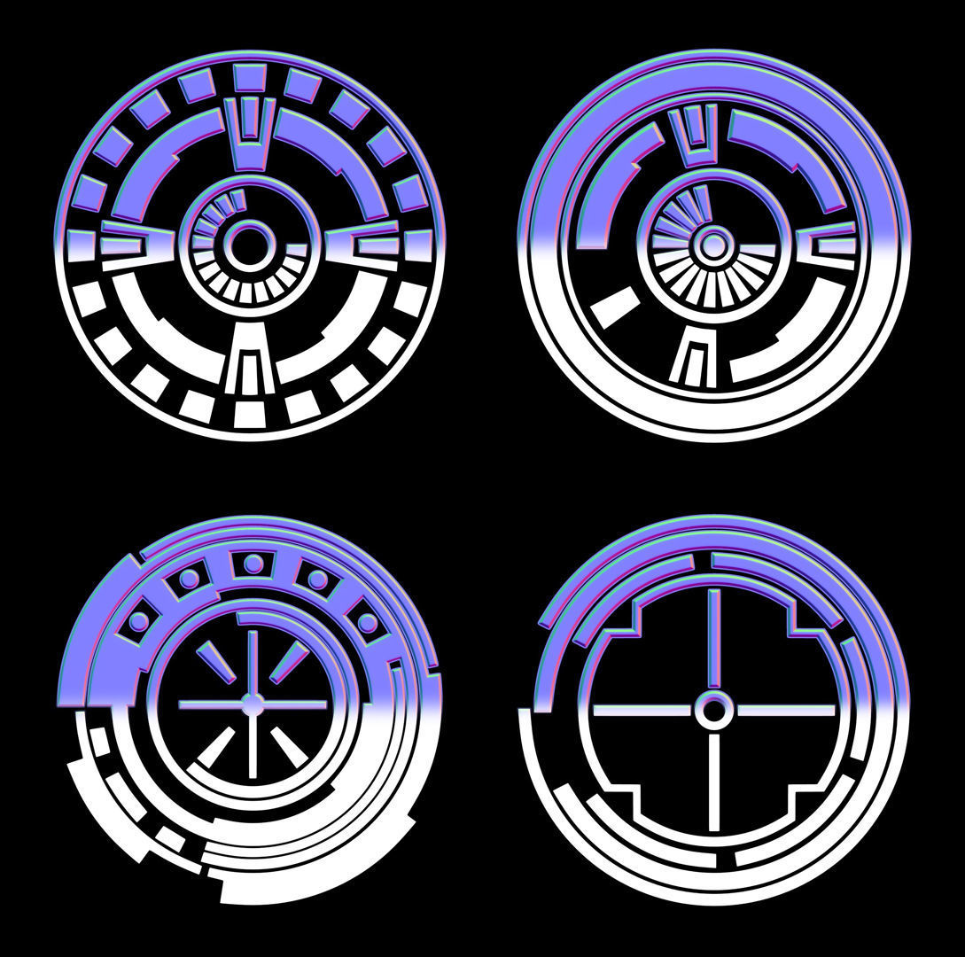 100 Sci-fi Hologram Normal Map and Alpha Texture_10